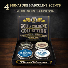 BushKlawz Premium Prince solid cologne variety pack tins four scents