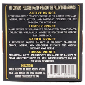 BushKlawz Prince solid cologne sleek black packaging appeal