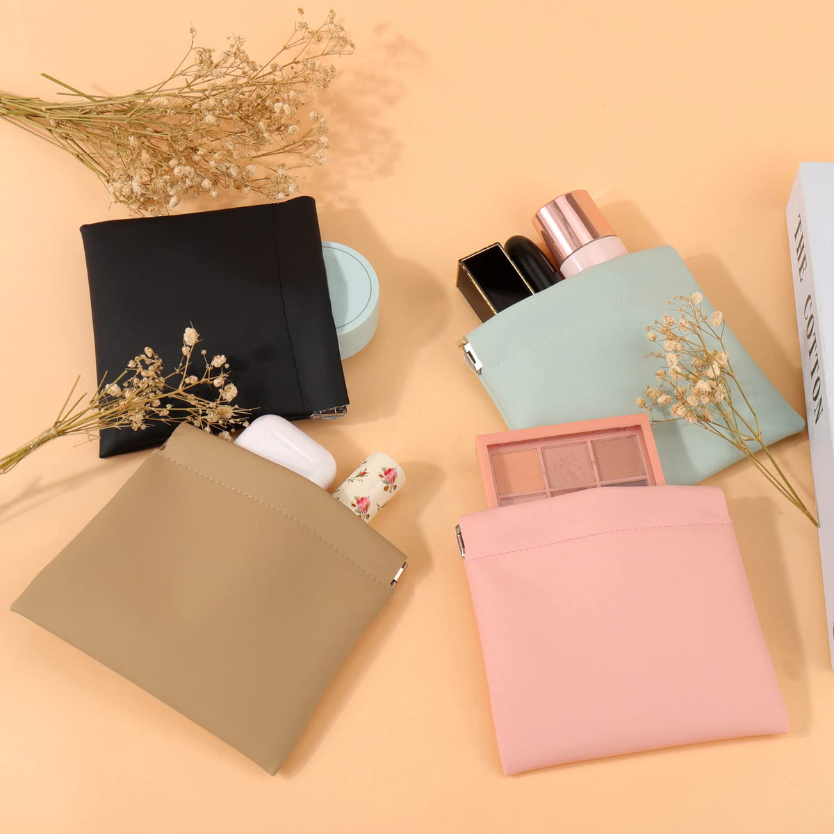 BUSOHA portable cosmetic bag design fits pockets and bags for travel.