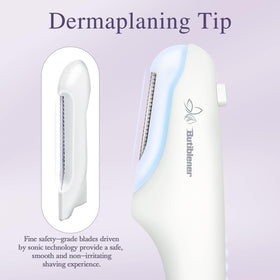 Butiblener Dermaplane Razor blade guard detail helps prevent nicks.