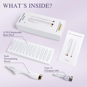 Butiblener packaging and blades shown for easy replacement.
