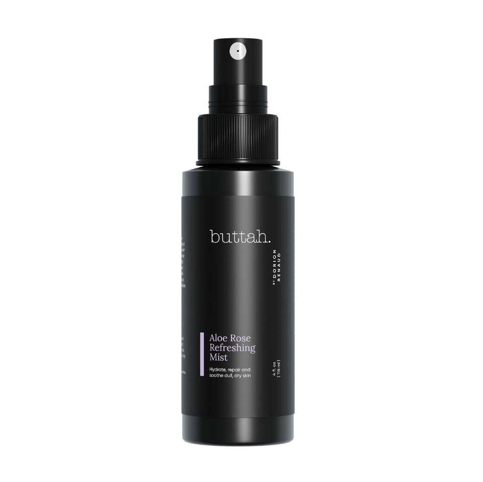 Buttah Aloe Rose Refreshing Mist bottle ready for a refreshing hydration boost.