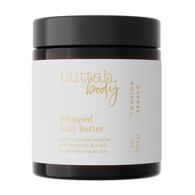 Buttah by Dorion Renaud whipped butter jar delivering deep hydration for melanin-rich skin.