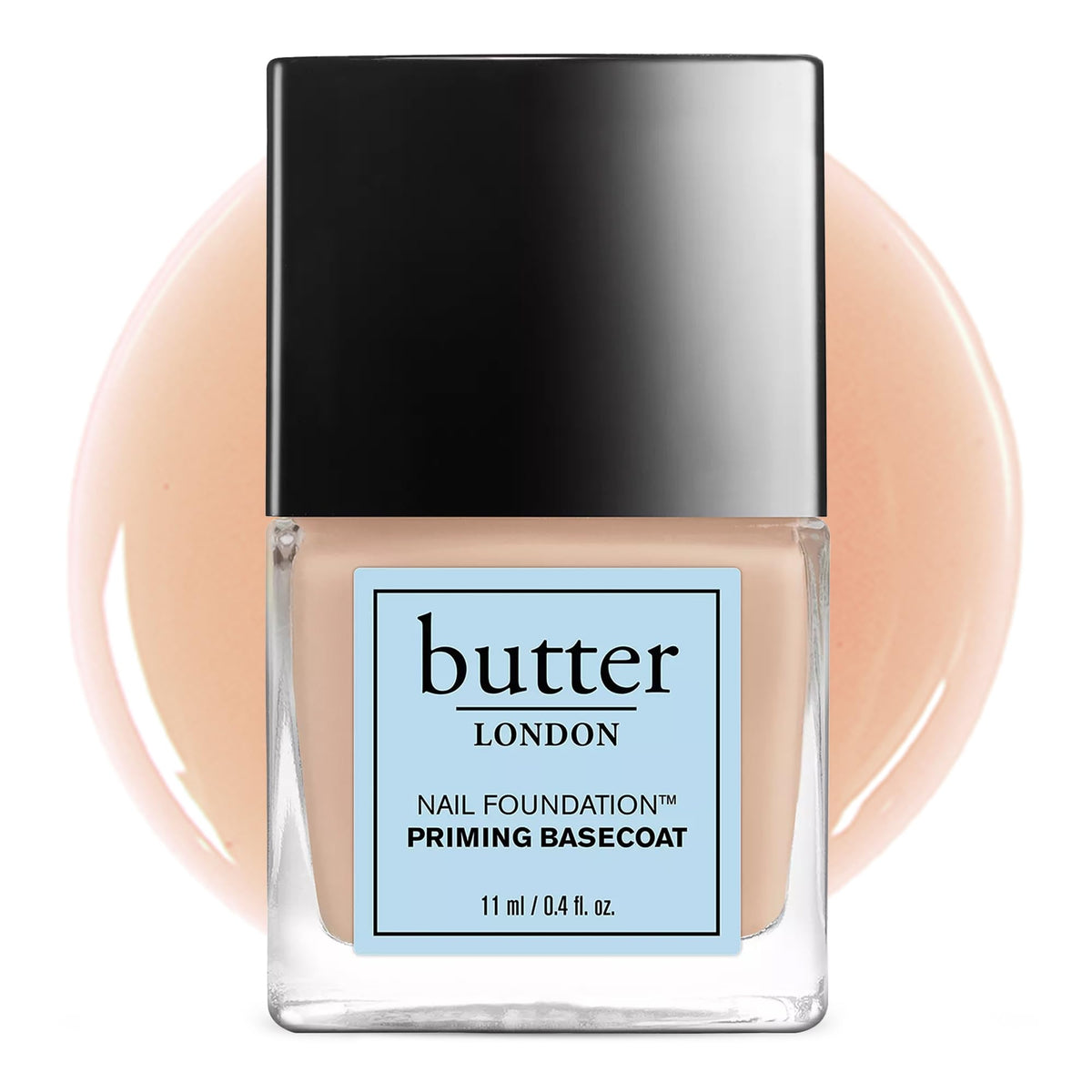 butter LONDON Nail Foundation Priming Base Coat with sheer coverage for smoother nails.