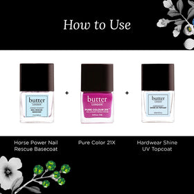 butter LONDON PC21X Afters plant extracts hibiscus and wakame for nails.