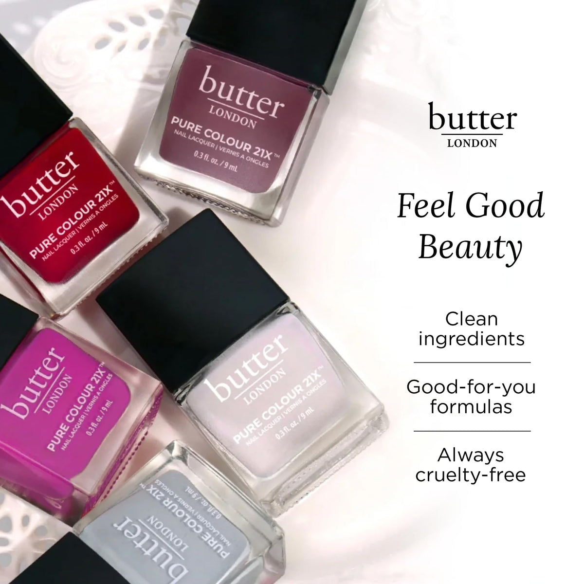 Butter LONDON PC21X basecoat and topcoat pairing for best results