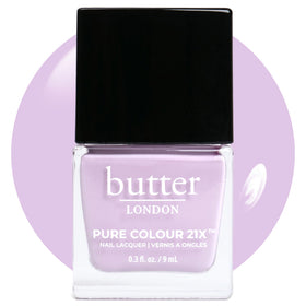 Butter LONDON PC21X English Lavender bottle showing vegan 21-free formula