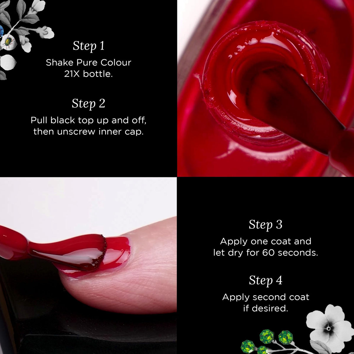 butter LONDON PC21X fast drying under 60 seconds for a quick manicure.