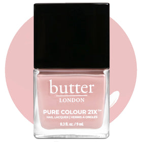 Butter LONDON Piece of Cake nail lacquer bottle with dusty pink gloss.