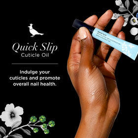 butter LONDON Quick Slip Cuticle Oil brush application demonstrates precise coverage.