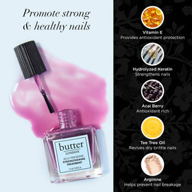 Victoria Plum jelly finish adds subtle color while nourishing nails.