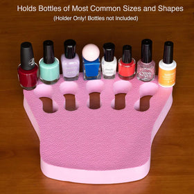 ButterFox holds ten bottles in five large and five small slots for organized storage.