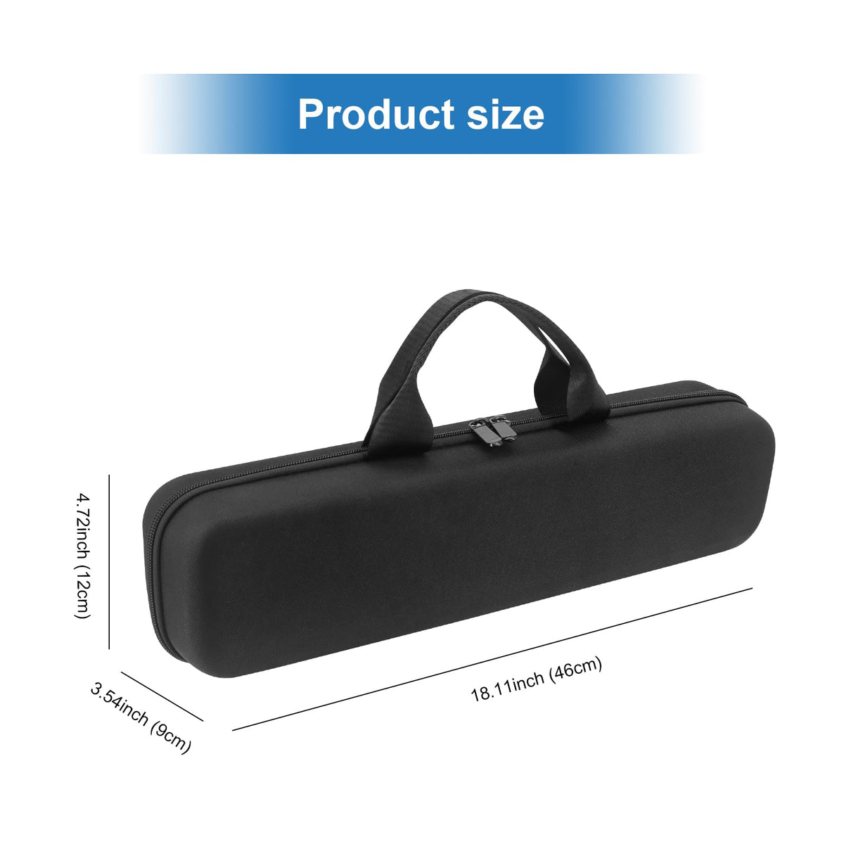 Buwico Dyson Airstrait hard case with comfortable handle for easy transport.
