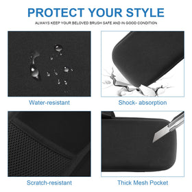 Buwico Dyson Airstrait case top mesh pocket stores cables and clips.