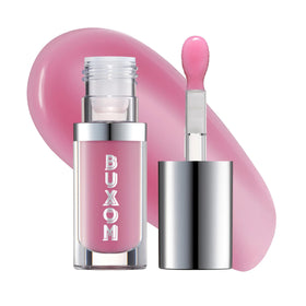 Buxom Dolly lip oil tube front shows shine and hydration