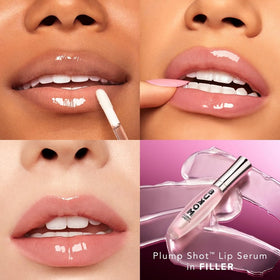 Buxom Plump Shot bottle-dispense action illustrating easy, precise application