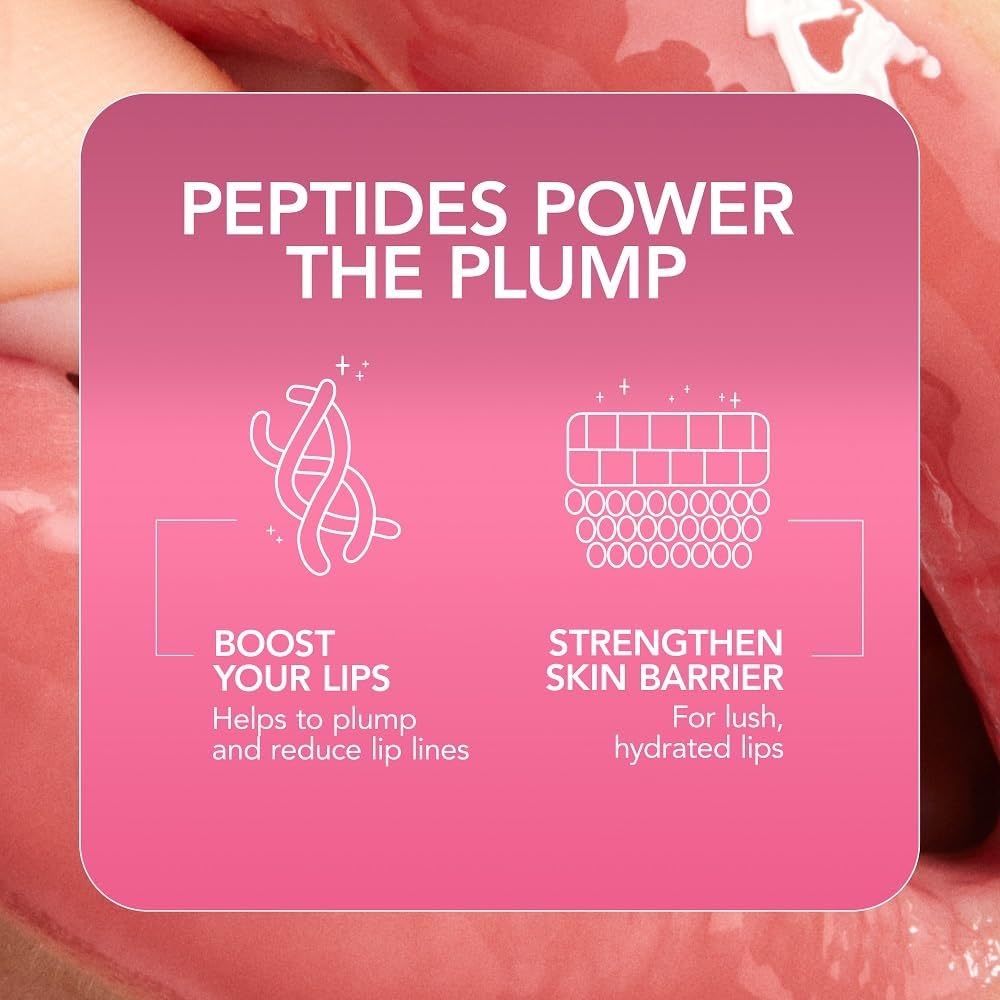 Buxom Plump Shot clear gloss delivering non-sticky wear