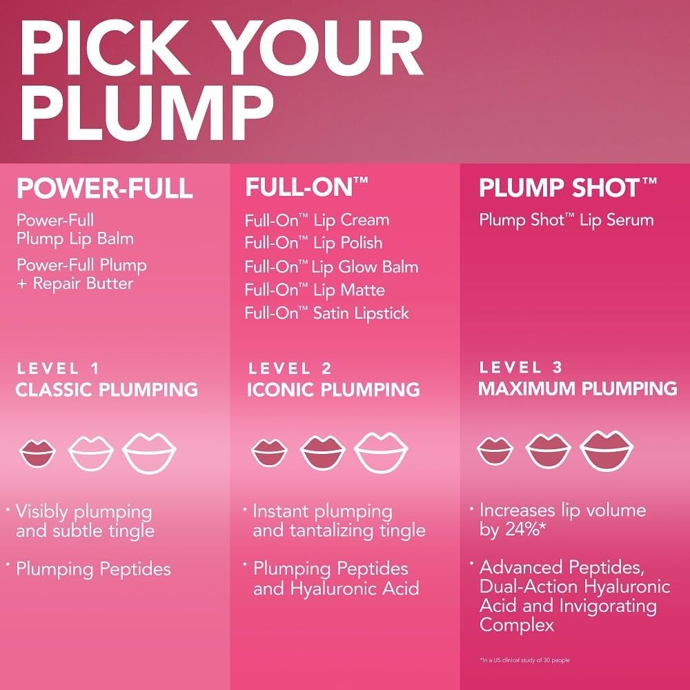 Buxom Plump Shot color-shift finishes add vibrant looks