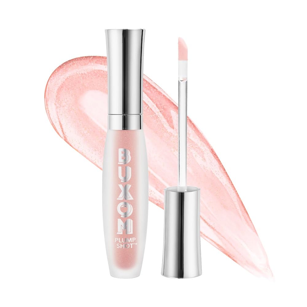 Buxom Plump Shot Peptides lip serum flush visibly nourishes lips with a plump, hydrated look.