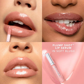 Buxom Plump Shot Lip Serum cooling tingle highlights refreshing lip sensation.