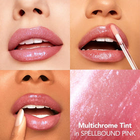 Buxom Spellbound Pink lip serum cooling sensation enhances lip smoothness when worn.