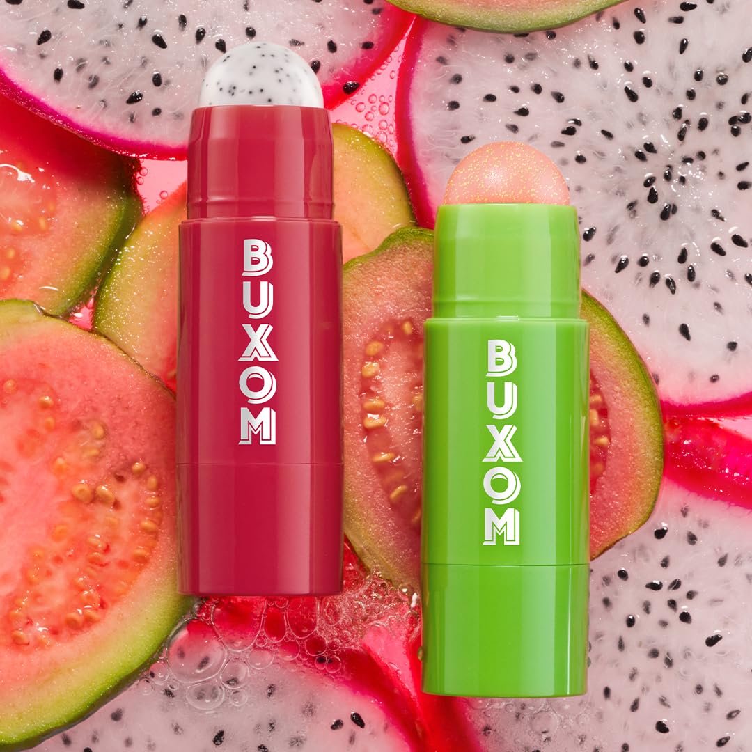 Night routine with Sweet Guava and Dragon Fruit flavors from BUXOM Power-Full Lip Scrub