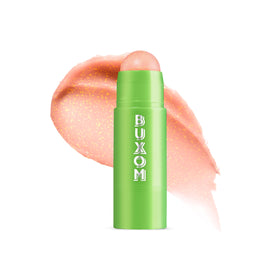 BUXOM Power-Full Lip Scrub Sweet Guava jar showing soft lip texture preparation