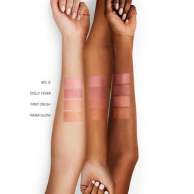 BUXOM Power-Full lip balm close-up reveals creamy texture and satin sheen