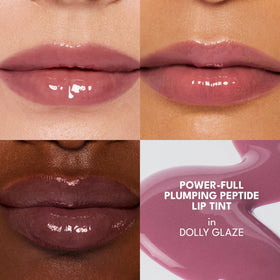 Close-up swatch of Dolly Glaze showing sheer color and shine.