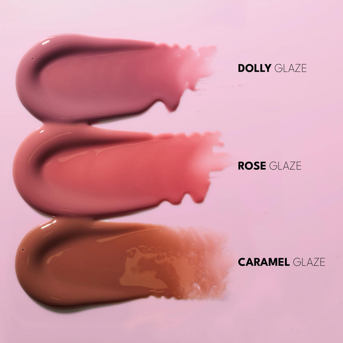 Lips wearing Dolly Glaze with smoothing, high-shine glow.