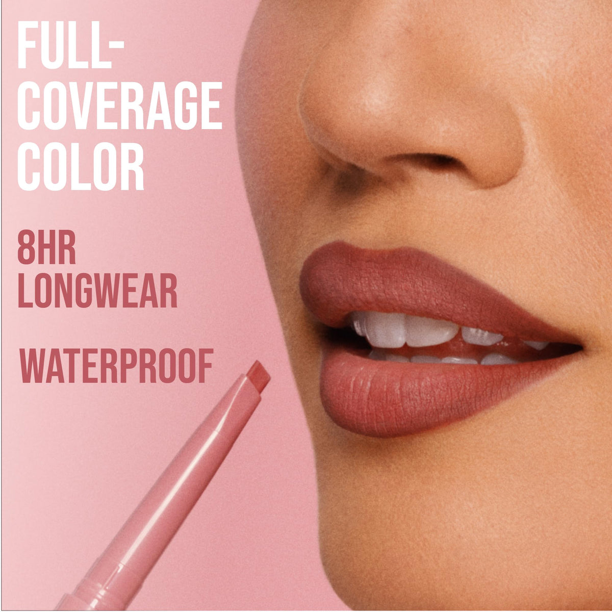 BUXOM Power Line Plumping Lip Liner Creamy Chocolate waterproof color lasts up to 8 hours.