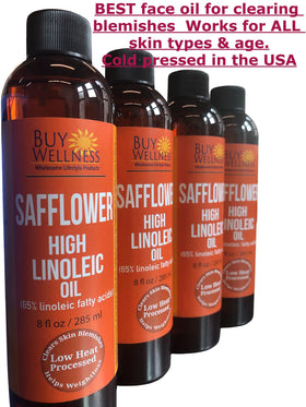 Buy Wellness safflower oil label shows US grown and non-GMO quality.