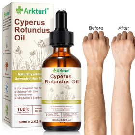 Drops of Buyourtaste Cyperus Rotundus Oil ready to nourish skin after removal.