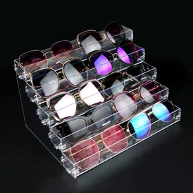 BVANQ 5-tier display offers organized storage for eyewear and small items.