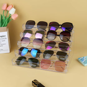 BVANQ sunglasses organizer top view highlighting generous spacing for quick selection.