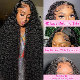 BVLBVL deep wave wig side profile shows versatile parting and volume