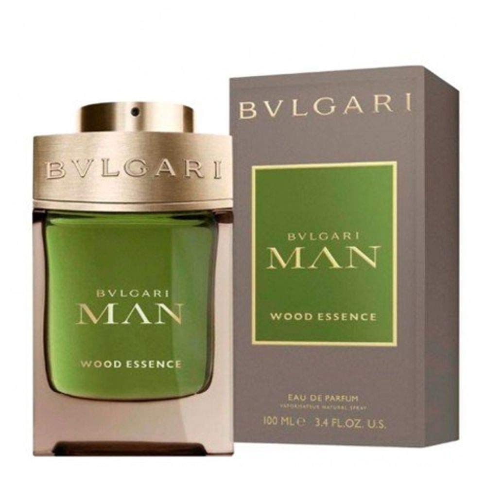 BVLGARI BVLGARI Man Wood Essence box emphasizes premium packaging for gifting.