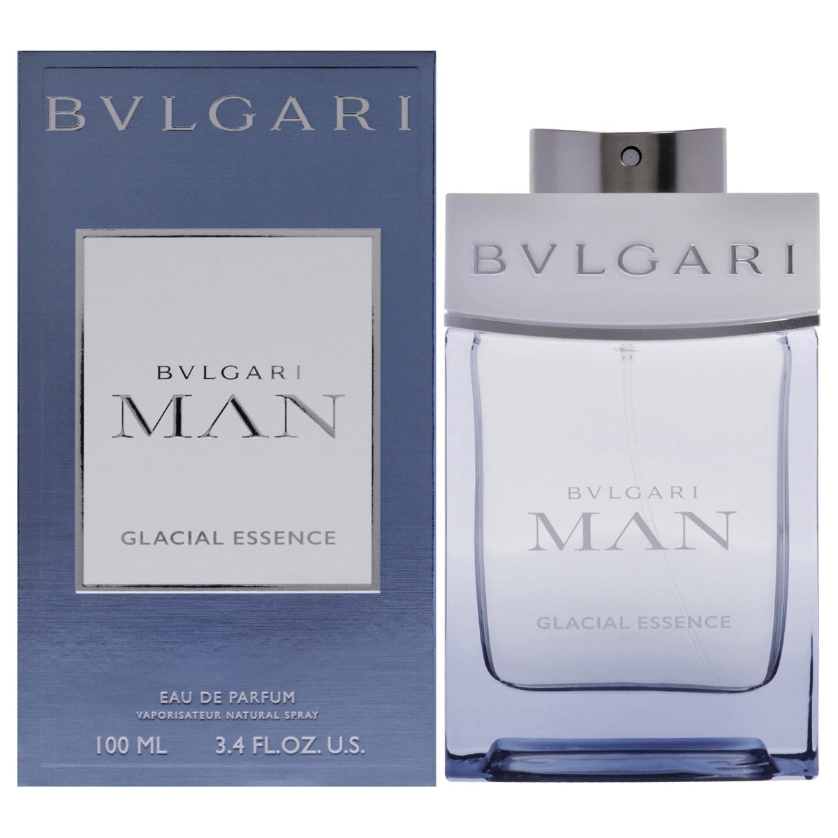 BVLGARI Man Glacial Essence bottle front view, ideal for daily premium fragrance.