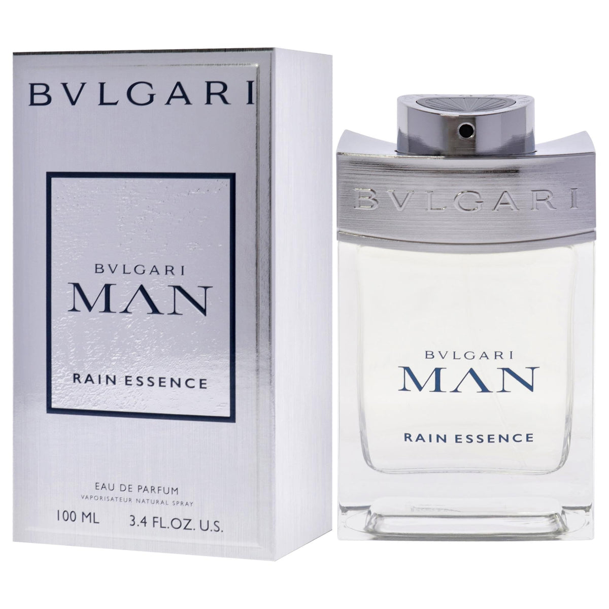 BVLGARI Man Rain Essence nozzle close-up showing precise spray.