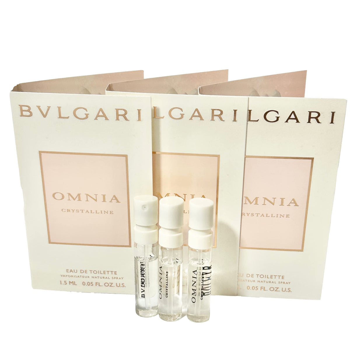 BVLGARI Omnia Crystalline sample EDT bottle; test on the go.