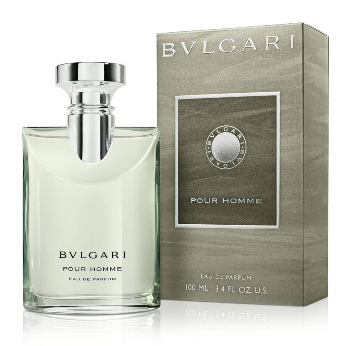 BVLGARI Pour Homme bottle front view shows refined masculine design for daily wear.