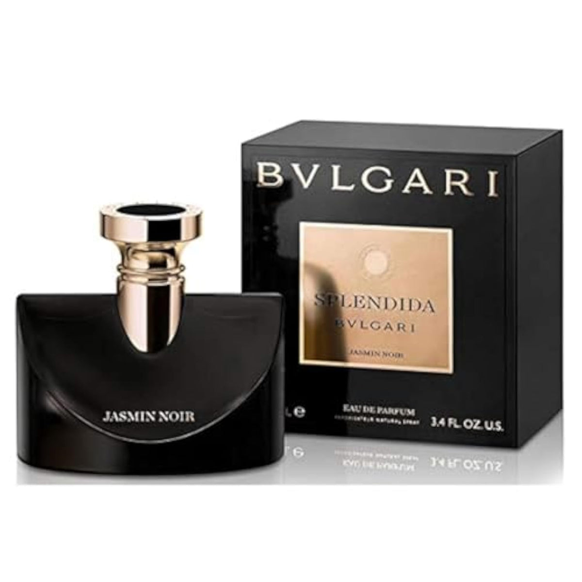 BVLGARI Splendida Jasmin Noir bottle on display for an elegant evening fragrance.