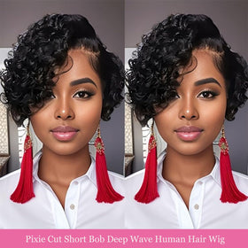 Bworto deep-wave 13x4 lace-front wig with realistic parting options
