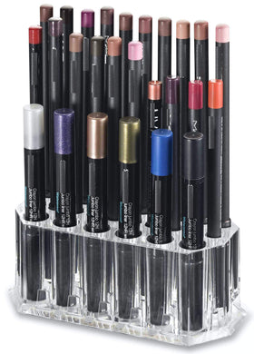 BY ALEGORY crystal-clear acrylic display case on a vanity