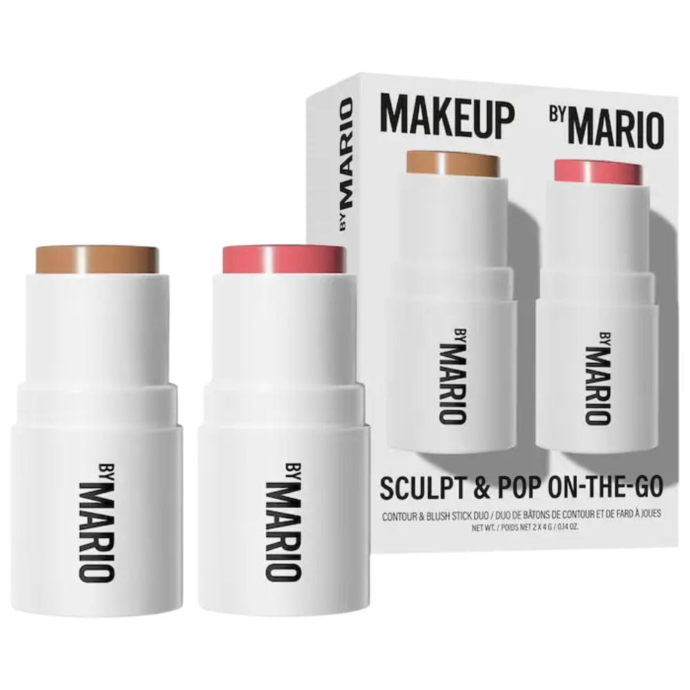 BY MARIO Sculpt and Pop on the Go contour and blush sticks for quick on-the-go touch-ups