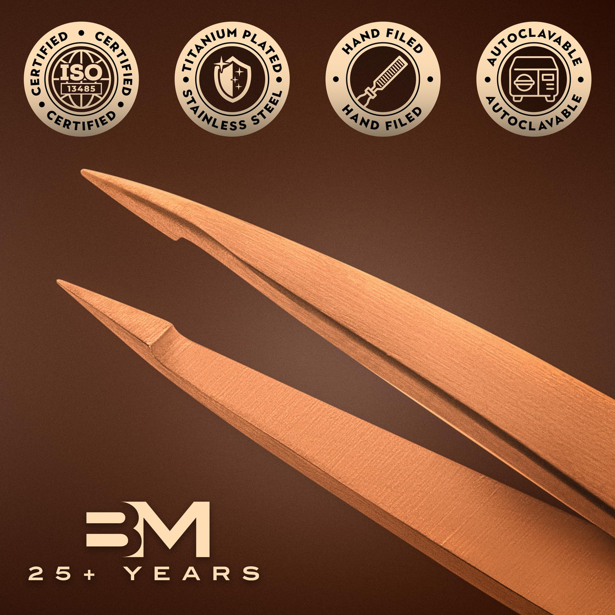 By MILLY Pointed Tweezers precision grip close-up supports steady grooming sessions