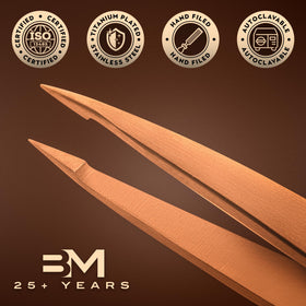 By MILLY Pointed Tweezers precision grip close-up supports steady grooming sessions