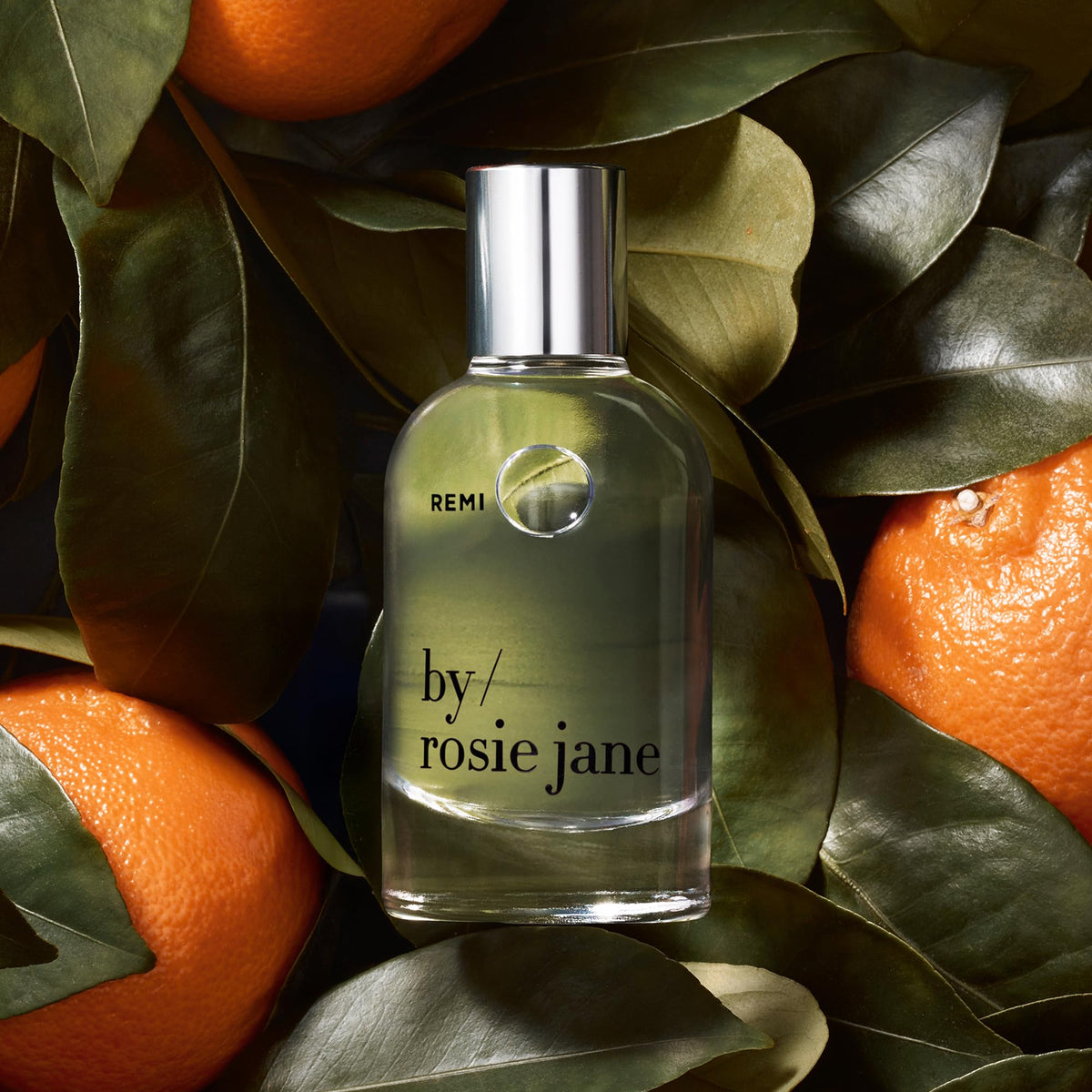 By Rosie Jane Remi packaging box emphasizes California-made clean fragrance.