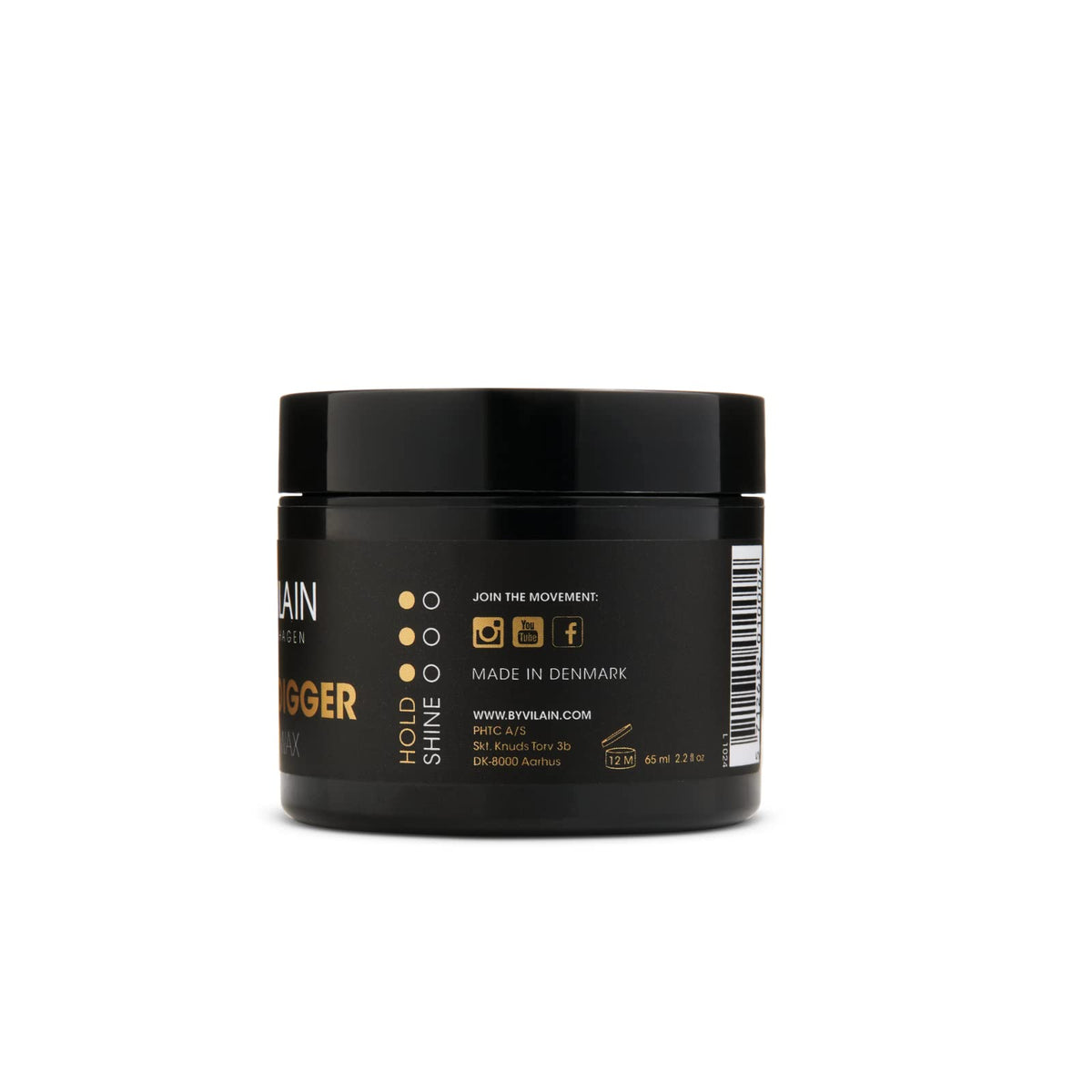 By Vilain Gold Digger slick back style demonstrates clean cut look with durable hold