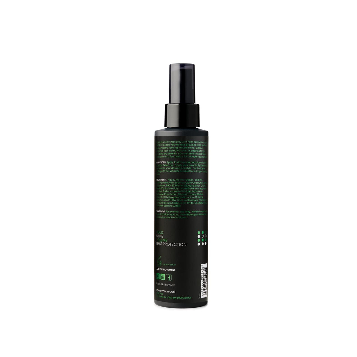 By Vilain Sidekick texturizing priming spray in action adds grip and body